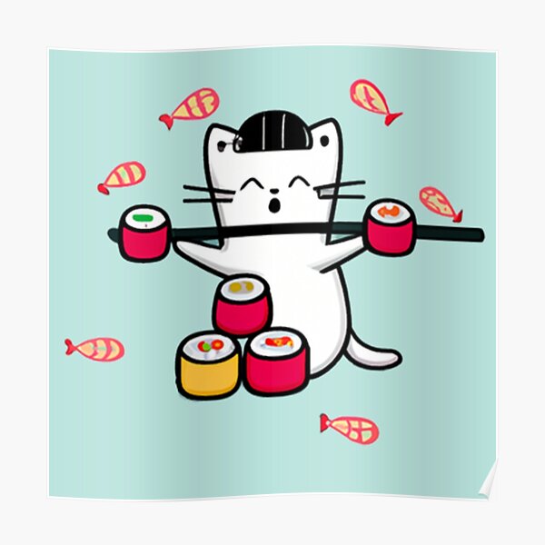the cat king of sushi Poster
