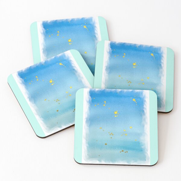 Item preview, Blue Skies Ombré Watercolor Background Print designed and sold by PaperieJennifer.