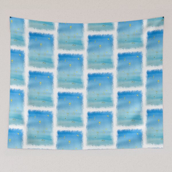 Item preview, Blue Skies Ombré Watercolor Background Print designed and sold by PaperieJennifer.
