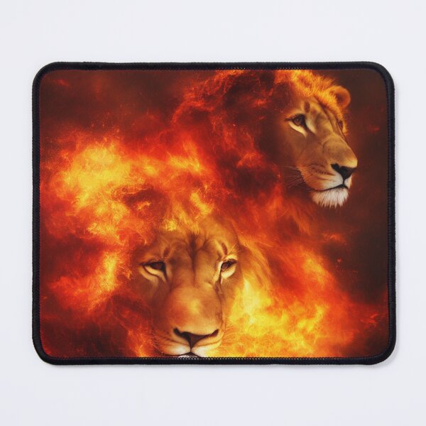 Item preview, Lions with a Body of Flames Digital Art designed and sold by DesignerKin.