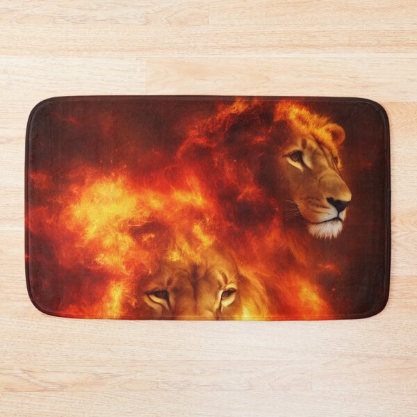 Item preview, Lions with a Body of Flames Digital Art designed and sold by DesignerKin.