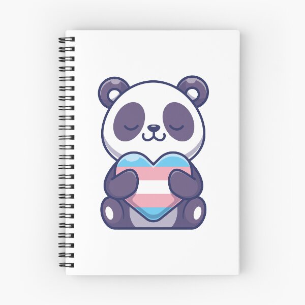 Item preview, Trans Pride Panda Kawaii Transgender Pride Heart designed and sold by Queer Pride Shop.
