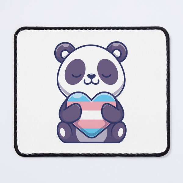 Item preview, Trans Pride Panda Kawaii Transgender Pride Heart designed and sold by Queer Pride Shop.