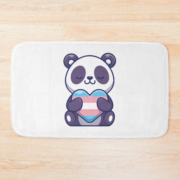 Item preview, Trans Pride Panda Kawaii Transgender Pride Heart designed and sold by Queer Pride Shop.