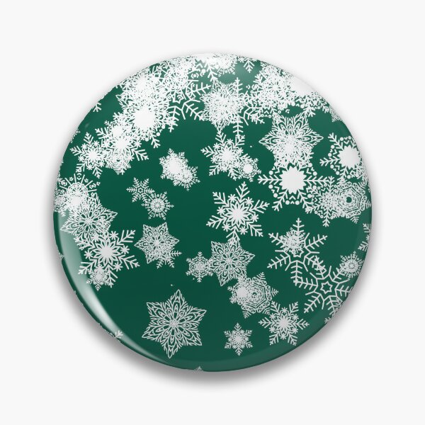Item preview, Blizzard - Snowflakes on a green background designed and sold by illustratious.