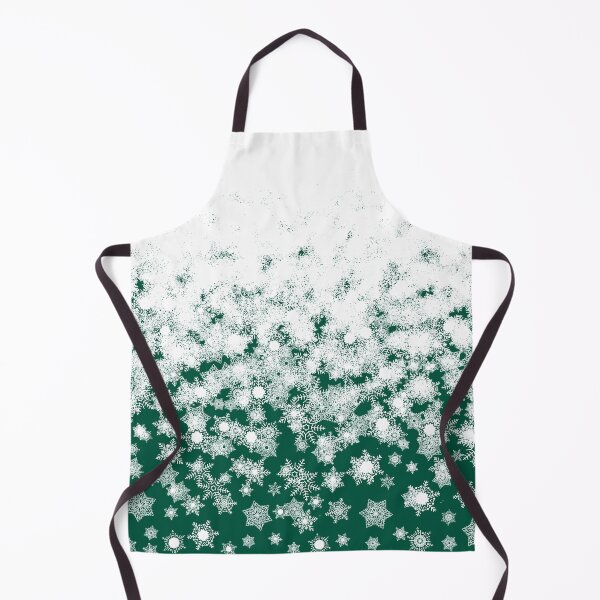 Item preview, Blizzard - Snowflakes on a green background designed and sold by illustratious.