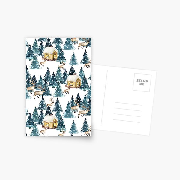 Winter village Postcard