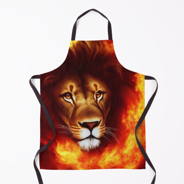 Item preview, Lions with a Red Body of Flames Digital Art designed and sold by DesignerKin.