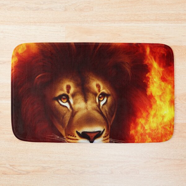 Item preview, Lions with a Red Body of Flames Digital Art designed and sold by DesignerKin.