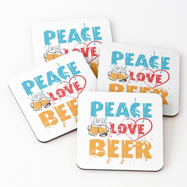 Item preview, Peace Love Beer Design designed and sold by The best online style shop.