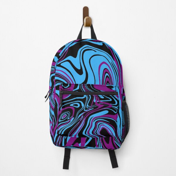Item preview, Retro Liquid Blue and Purple Marble Swirl Contemporary Pattern  designed and sold by Shaloj.