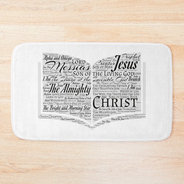 Item preview, All the Names of Jesus - Christian, Faith, Bible Verses Scriptures, The Name Above All Names - Genesis, Revelations, Colossians, John 3:16, Matthew 16:16, Isaiah 40:2 - The Holy Bible White designed and sold by zicutza.