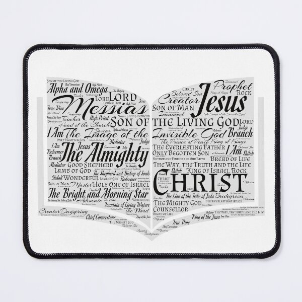 Item preview, All the Names of Jesus - Christian, Faith, Bible Verses Scriptures, The Name Above All Names - Genesis, Revelations, Colossians, John 3:16, Matthew 16:16, Isaiah 40:2 - The Holy Bible White designed and sold by zicutza.