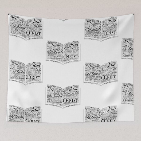 Item preview, All the Names of Jesus - Christian, Faith, Bible Verses Scriptures, The Name Above All Names - Genesis, Revelations, Colossians, John 3:16, Matthew 16:16, Isaiah 40:2 - The Holy Bible White designed and sold by zicutza.