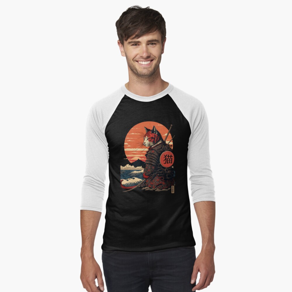 Item preview, Baseball ¾ Sleeve T-Shirt designed and sold by TheSamuraiCat.