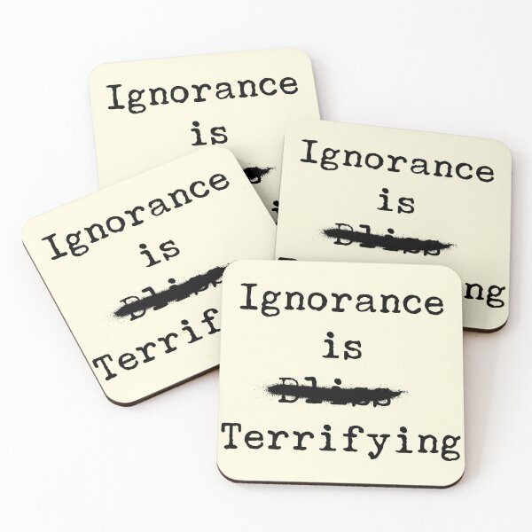 Item preview, Ignorance is Bliss Terrifying Justice Freedom Enlightenment Philosophy Awakened Mind designed and sold by AstralRadiance.