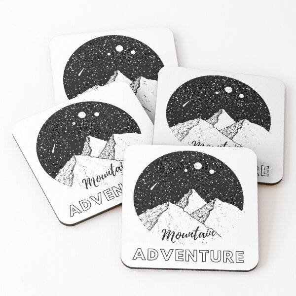 Item preview, Mountain Adventure Black and White designed and sold by qawistz.