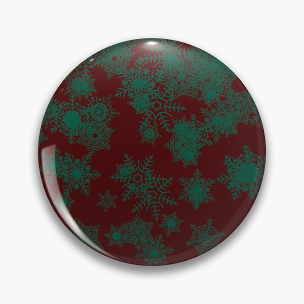 Item preview, Blizzard - Green snowflakes on a maroon background designed and sold by illustratious.
