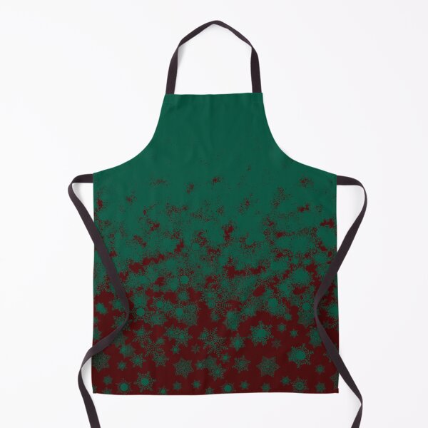 Item preview, Blizzard - Green snowflakes on a maroon background designed and sold by illustratious.