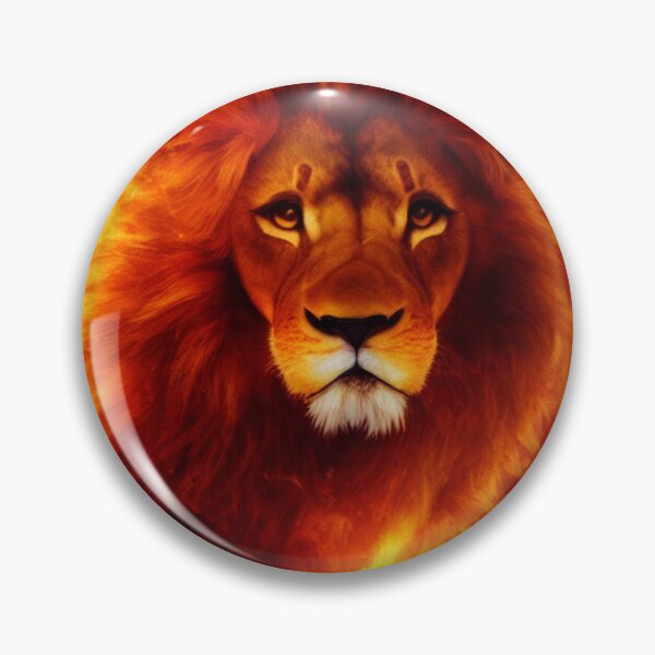 Item preview, Lion Surrounded by Red Flames and Fire designed and sold by DesignerKin.