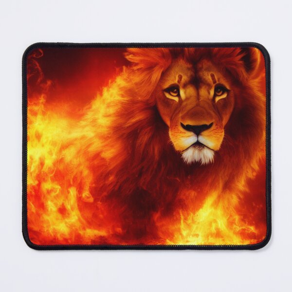 Item preview, Lion Surrounded by Red Flames and Fire designed and sold by DesignerKin.