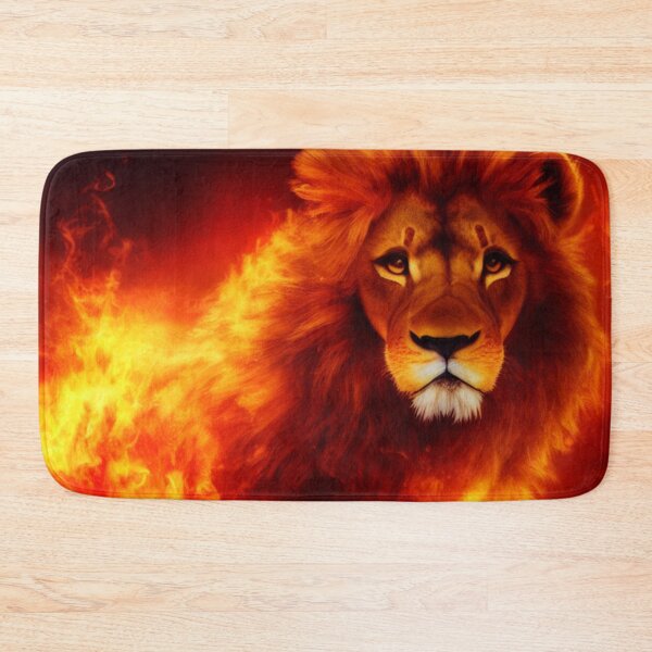 Item preview, Lion Surrounded by Red Flames and Fire designed and sold by DesignerKin.