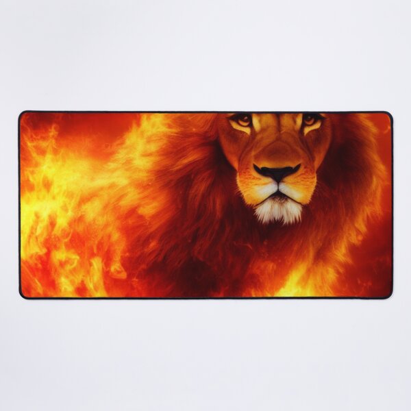Item preview, Lion Surrounded by Red Flames and Fire designed and sold by DesignerKin.