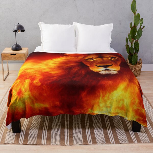 Item preview, Lion Surrounded by Red Flames and Fire designed and sold by DesignerKin.