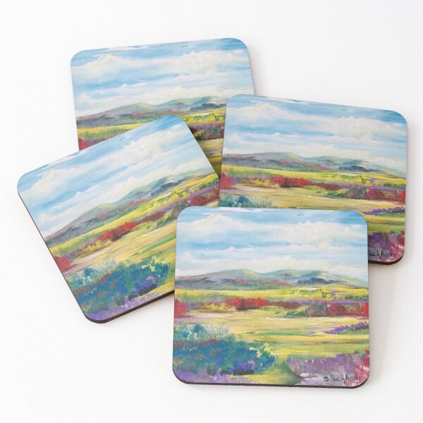 Item preview, Colorful Abstract Mountain Lamdscape,  designed and sold by Sally peckham.
