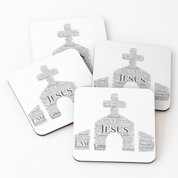 Item preview, All the Names of Jesus - Christian, Faith, Bible Verses Scriptures, The Name Above All Names - Genesis, Revelations, Colossians, John 3:16, Matthew 16:16, Isaiah 40:2 - Church - White designed and sold by zicutza.