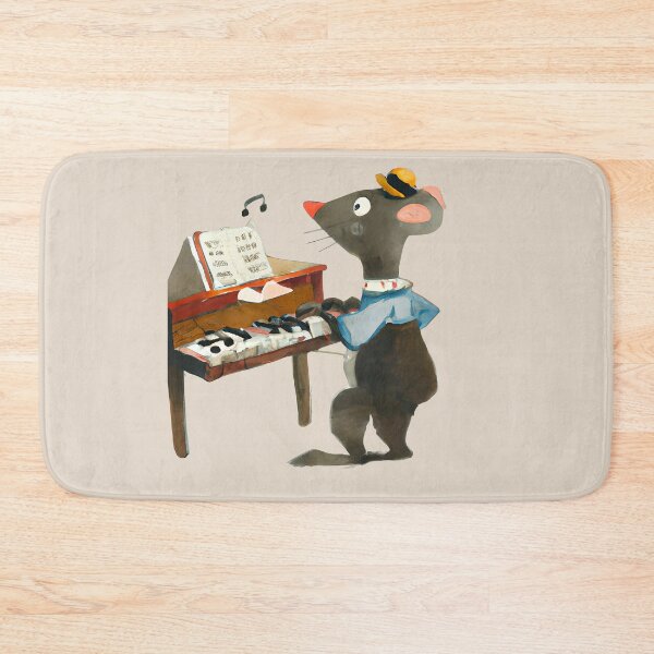 Item preview, Mouse playing piano, watercolor rat playing piano,pet rat, cute pet mouse, musical mouse, mouse lover designed and sold by Artsareus.