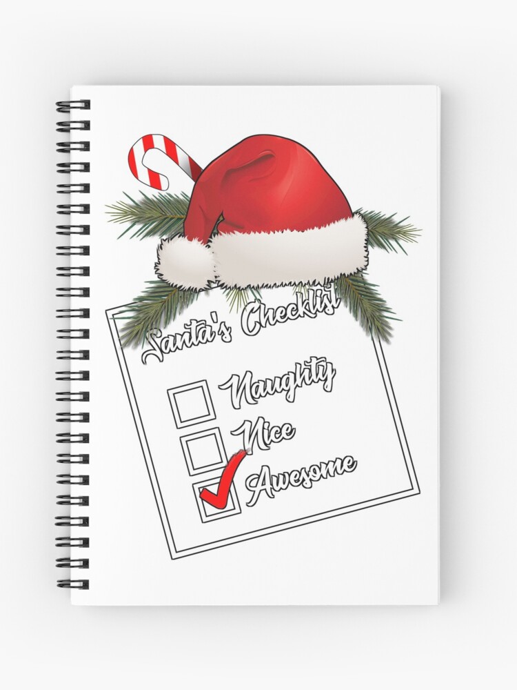 Cuaderno de espiral «Lista de Santa Claus» de NaumaddicArts | Redbubble
