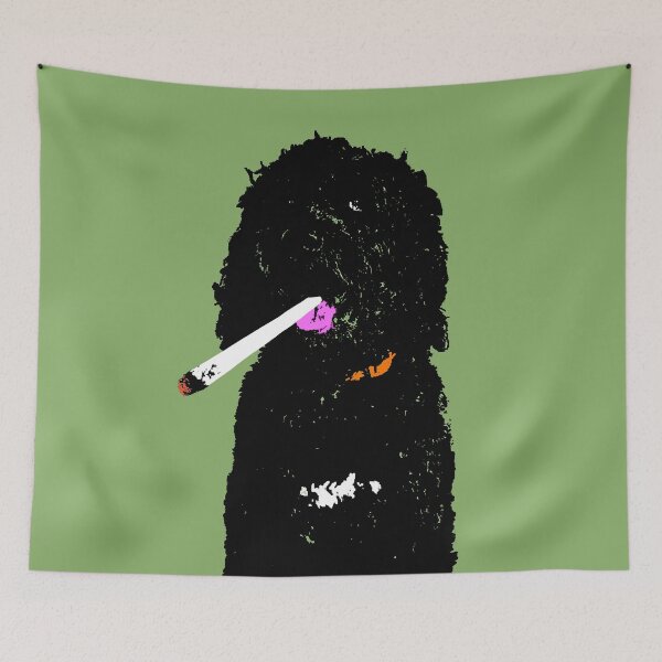 Item preview, Stoner Dog Portuguese Water Dog Design in green - Pet Pop Art - Animal Pop Art, Bespoke Options designed and sold by StudioFlea.