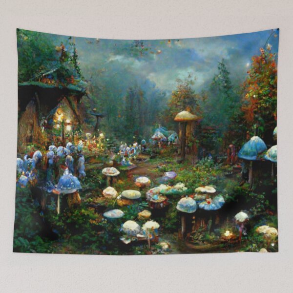 Item preview, Fairytale village - Fantasy dream designed and sold by Monkyra.