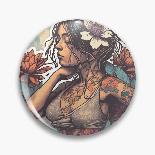 Item preview, feminine nature, flowers, fauna, meditation, mental health, goddes, divine power designed and sold by Dream It Craft It ✔️.