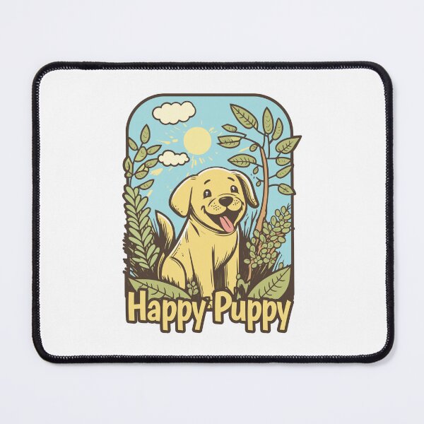 Item preview, Happy puppy in the sunny garden designed and sold by Rabbit In The Sun.