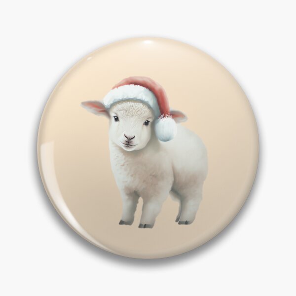 Item preview, Lamb with Santa hat designed and sold by MAV-Arts.