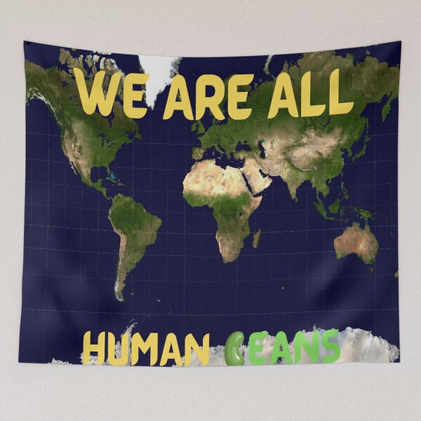 Item preview,  WE ARE ALL HUMAN BEANS - WE ARE ALL HUMAN - WORLD MAP designed and sold by ArtzandDesignz.