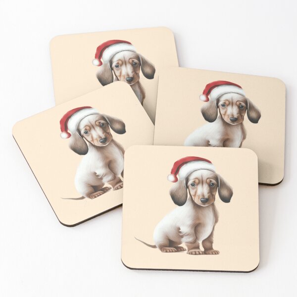Item preview, Dachshund with Santa hat designed and sold by MAV-Arts.
