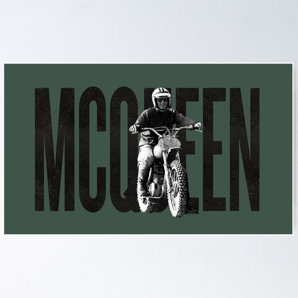 Item preview, Steve McQueen on classic Husky - on Green designed and sold by boltjesdesign.