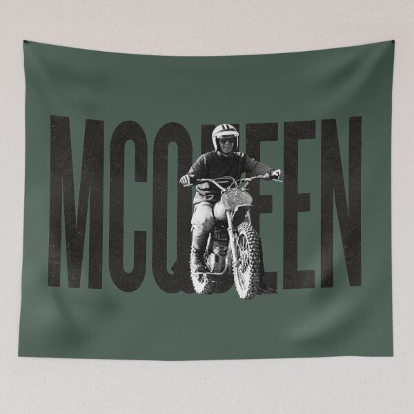 Item preview, Steve McQueen on classic Husky - on Green designed and sold by boltjesdesign.