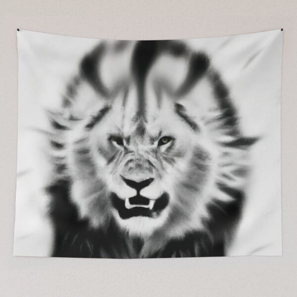 Item preview, Male lion running designed and sold by ReachForArt.