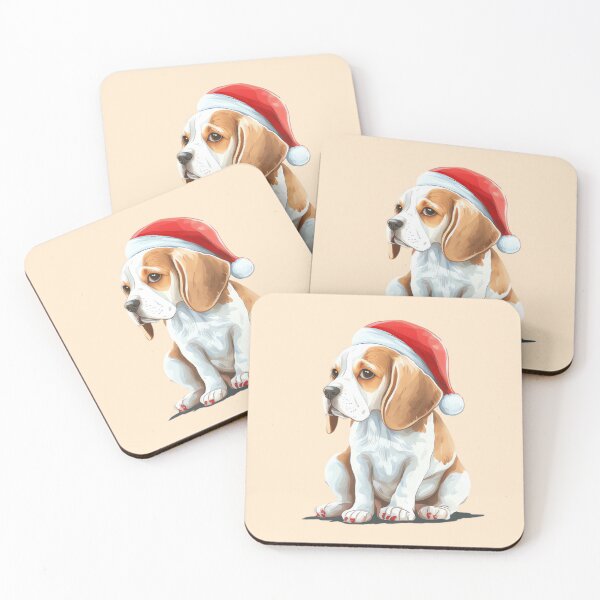 Item preview, Dog with Santa hat designed and sold by MAV-Arts.