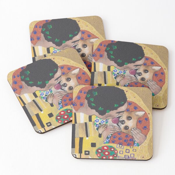 Item preview, Dog Kiss like Klimt! designed and sold by sarahkeenan.