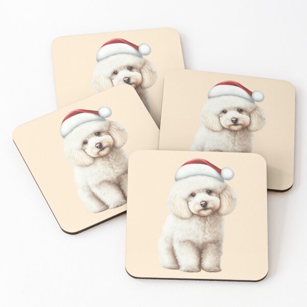 Item preview, Poodle dog with Santa hat designed and sold by MAV-Arts.