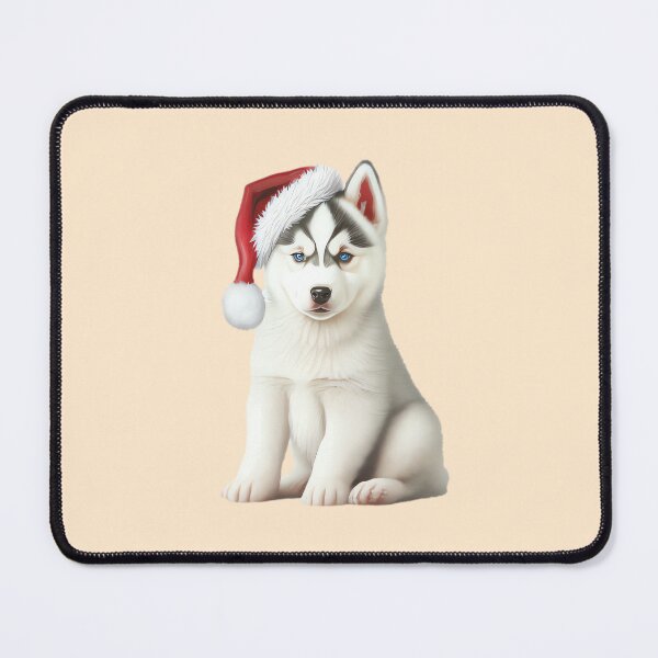 Item preview, Husky with Santa hat designed and sold by MAV-Arts.