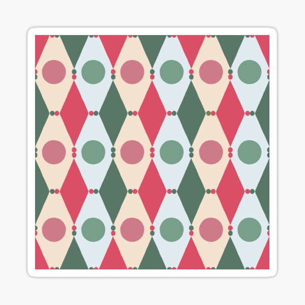 Christmas Diamonds in Bohemian Colors Sticker