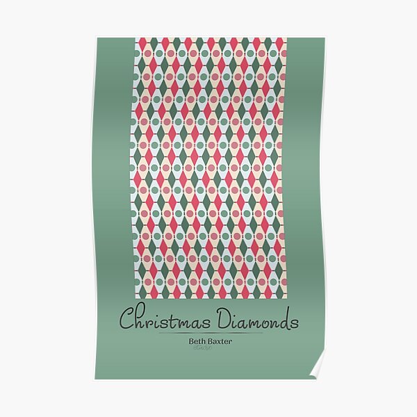 Christmas Diamonds in Bohemian Colors Poster