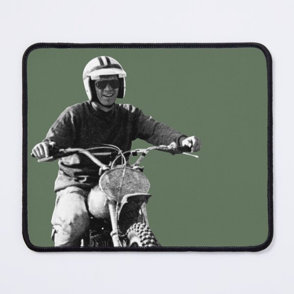 Item preview, Steve McQueen on classic Husky - on Green designed and sold by boltjesdesign.