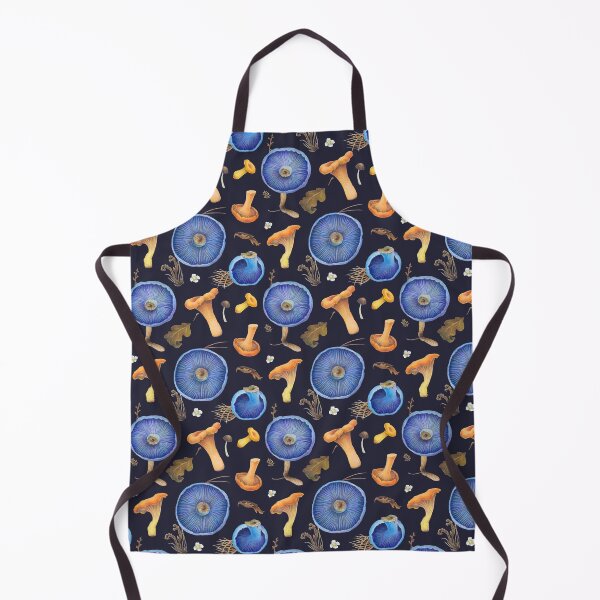 Item preview, Royal Blue and Gorgeous Orange. A Mushroom Pattern designed and sold by Forest of Wonders.